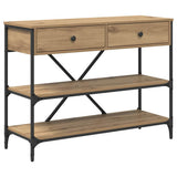 Console Table with Drawer Brown 100 x 34.5 x 75 cm Wood 871305