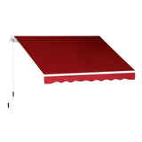 Manual Retractable Patio Awning Shelter UV Protection, 2.5mx2m T3398P318812