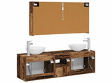 Bathroom Cabinet Set 4 pcs Old Wood 103.5 x 15.5 x 70 cm 3406349