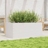Garden Planter White 110x60x46 cm Solid Wood Pine 3282460