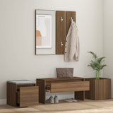 Hallway Furniture Set Brown Oak Engineered Wood 3120202