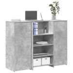 Reception Desk Concrete Grey 135x50x103.5 cm Engineered Wood 3324190