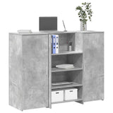 Reception Desk Concrete Grey 135x50x103.5 cm Engineered Wood 3324190