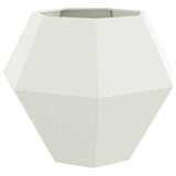 Planter 2 pcs White 100 x 100 x 80 cm Steel 884027