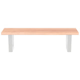 Basin Shelf Wall Mounted Steel and Solid Wood Oak 3302562