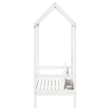 Bench with Roof White 117.5x70x176.5 cm Solid Wood Pine 846995