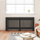 Radiator Cover Black 172x19x81.5 cm Engineered Wood 288180