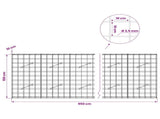 Gabion with 3.5 mm Wire and 10x10 cm Mesh 950x10x100 cm 3463021