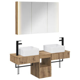 Bathroom Cabinet Set 4 pcs Artisan Oak Engineered Wood 3406310