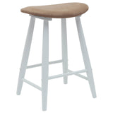 Dining Chairs 2 pcs White 46 x 37 x 63 cm Solid Rubber Wood 42020463
