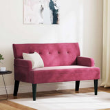 Chesterfield Bench Wine Red 112 x 65.5 x 75 cm Velvet 42019290