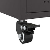 Bedside Cabinet Black 36x39x59 cm Steel 846728