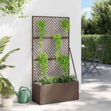 Garden Trellis Planter Brown 70 x 30 x 135 cm Metal 366619