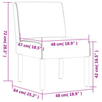 Slipper Chair Black Fabric 352459