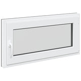 Basement Window RISOR 100 x 50 cm PVC and Glass Anthracite 42047290