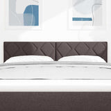 Headboard with Headboard Dark Brown 144 cm Faux Leather 42007244