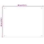 Kitchen Backsplashes 2 pcs Transparent 80x60 cm Tempered Glass 3315794