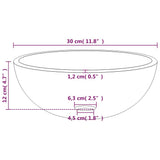 Basin Tempered Glass 30x12 cm Gold 345259