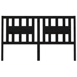 Headboard Black 166x4x100 cm Solid Wood Pine 818684