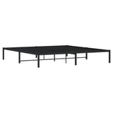 Metal Bed Frame without Mattress Black 193x203cm 373661