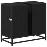 Bathroom Cabinet Black Oak 65 x 33 x 60 cm Engineered Wood 883636