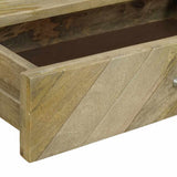 Console Table Natural Grey 110 x 30 x 80 cm Solid Mango Wood 42003316