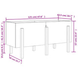 ZNTS Garden Raised Bed 121x50x57 cm Solid Wood Douglas 825231