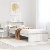 Bed Frame with Headboard without Mattress White 75x190 cm 3305980