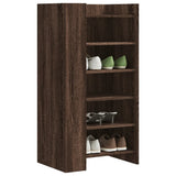 Shoe Cabinet Brown Oak 52x37.5x100 cm Engineered Wood 848450