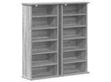 CD Cabinet 2 pcs Grey Sonoma 32 x 17 x 92 cm Engineered Wood 8012757