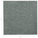 Carpet Floor Tiles 20 pcs 5 m 50x50 cm Green 147313
