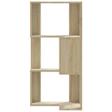 Corner Bookcase 3-Tier Sonoma Oak 50x50x102 cm Engineered Wood 852593