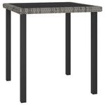 ZNTS 3 Piece Outdoor Dining Set with Cushions Poly Rattan Grey 3100401