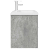Bathroom Sink Cabinet with Built-in Basin and Faucet Concrete Grey 3324889