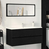 Sink Cabinet Black Oak 100x38.5x45 cm Engineered Wood 862545