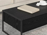 Coffee Table Black Oak 100 x 46 x 40 cm Engineered Wood 886444