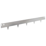 Lawn Edging 10 pcs 100 x 12 cm Steel Silver 8008534