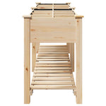 Garden Planter Beige 203.5 x 53 x 76.5 cm Solid fir wood 42006582