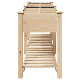 Garden Planter Beige 203.5 x 53 x 76.5 cm Solid fir wood 42006582