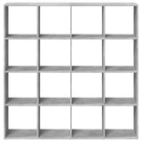 Book Cabinet Concrete Grey 137.5x29x137.5 cm Engineered Wood 3310292