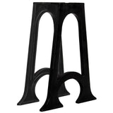 Dining Table Legs 2 pcs with Arched Base A-Frame Cast Iron 245429