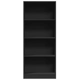 Bookcase Black 60x24x143 cm Engineered Wood 857813