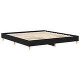 Bed Frame Black Oak 203 x 163 x 25 cm Engineered Wood 3329280