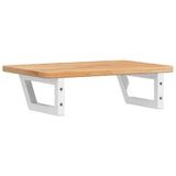 Basin Shelf Wall Mounted Steel and Solid Wood Oak 3302342