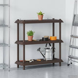 Shelving Unit 3-Tier 100 x 40 x 96 cm PP Brown 8011745