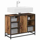 Bathroom Cabinet Old Wood 80 x 33 x 60 cm Engineered Wood 883637