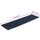 Stair Mats Self-adhesive 30 pcs 76x20 cm Grey Blue Rectangular 3365726
