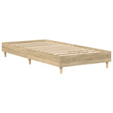 Bed Frame No Mattress Sonoma Oak 90x190 cm Single Engineered Wood 861086