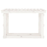 Firewood Rack White 108x64.5x77 cm Solid Wood Pine 822433