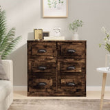 Sideboard Smoked Oak 70x35.5x67.5 cm Engineered Wood 816437